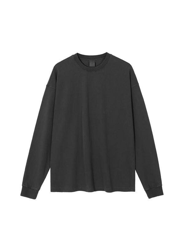 Enzyme Washed Long Sleeve T-shirt I TAPSTITCH